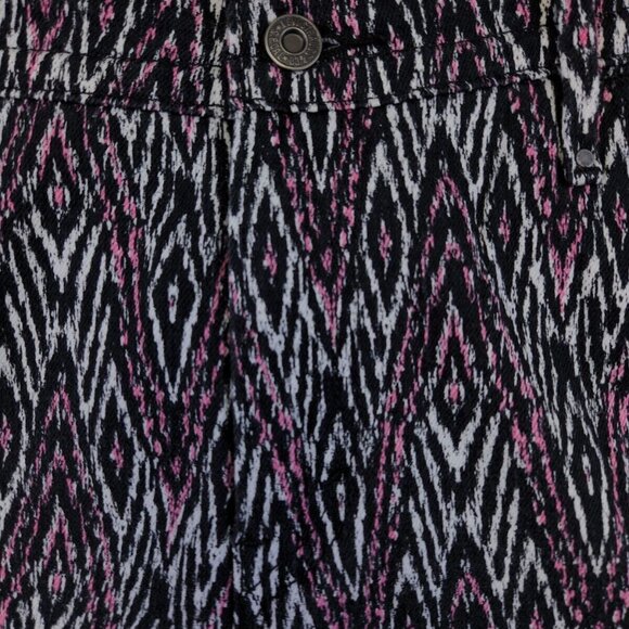 Levi's Mid Rise Skinny Jeans Cotton Stretch Fabric 14 W32 Black Tab Pink Pattern - Picture 13 of 16